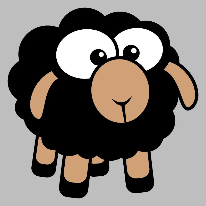 Black Sheep Small Cute Cute Lamb Cool Comic
