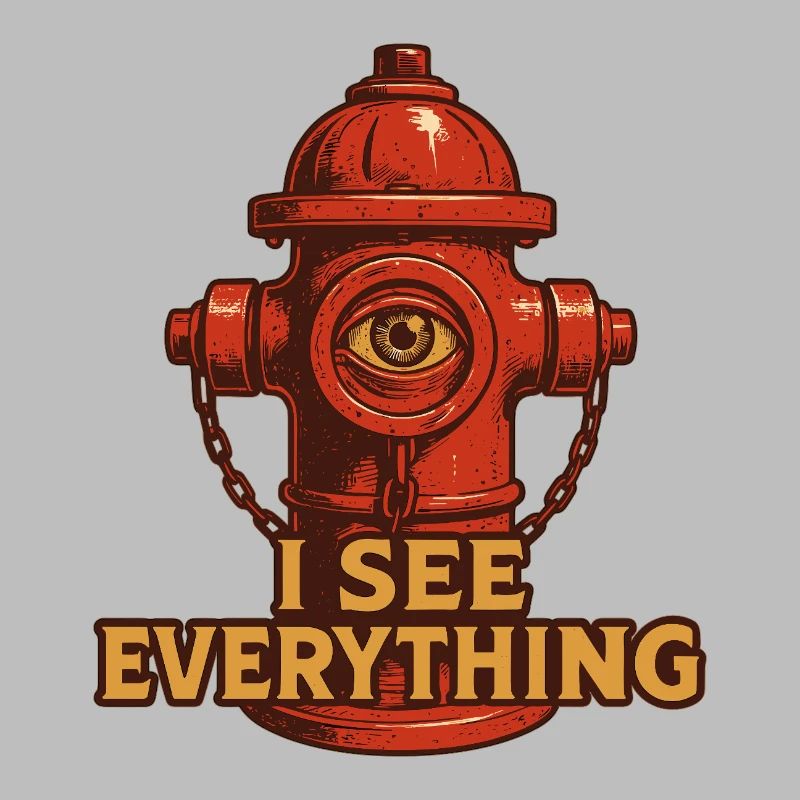 Ich sehe alles I see everything Hydrant