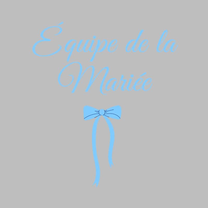 Équipe la mariée noeud bleu