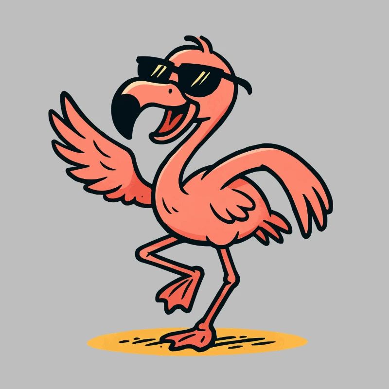 Flamant rose Danse comique