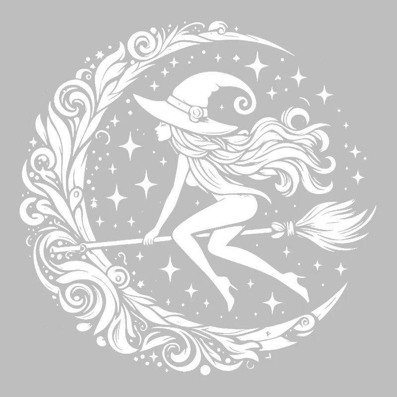 Witch on broom