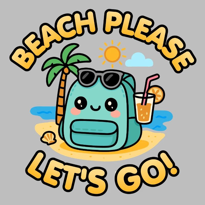 Beach Please, Let’s Go! Kawaii Summer Backpack