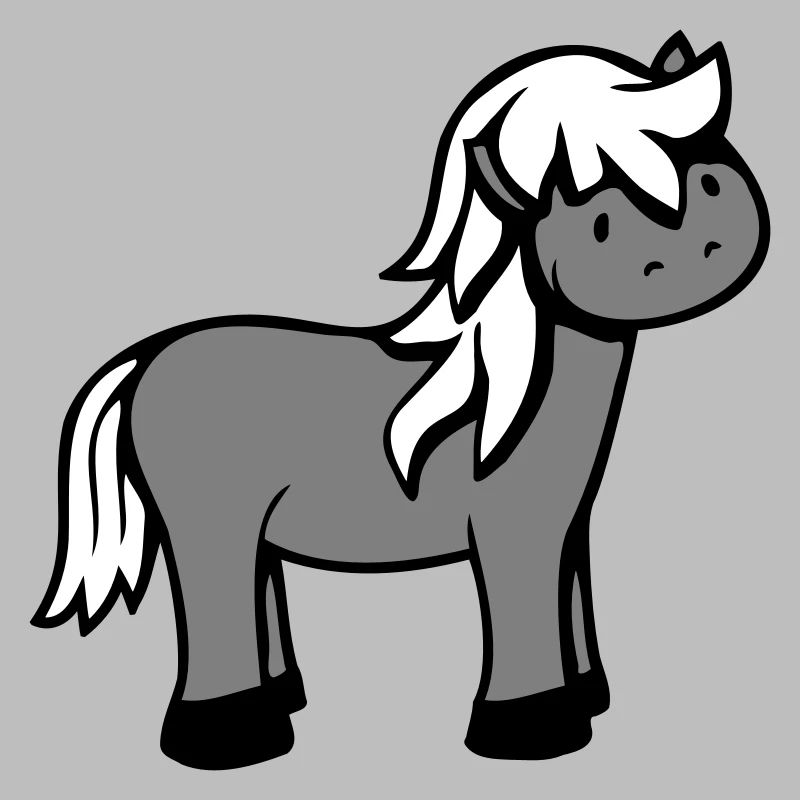 Pferd Süß Pony Fohlen Pferdemädchen Niedlich Comic