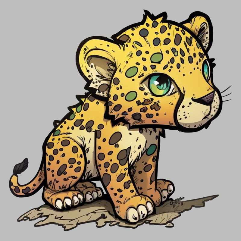 Leopard Comicstil