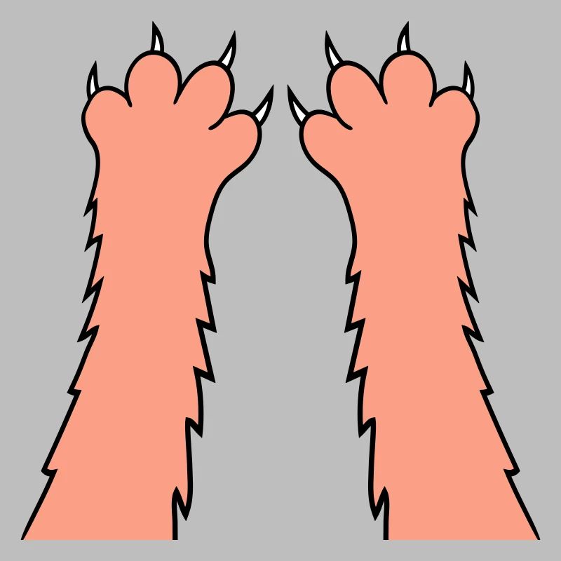 Chats, griffes, pattes, pattes, griffes acérées, grattage