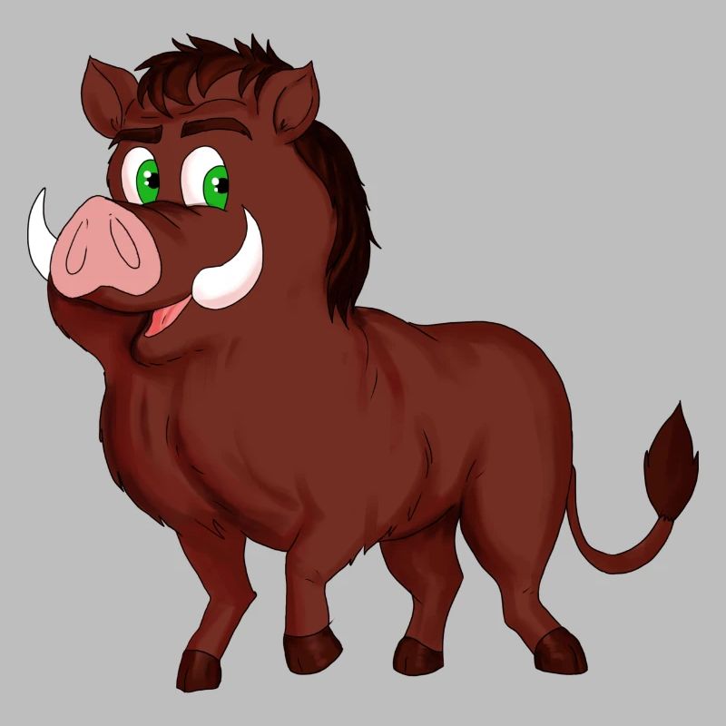 friendly wild boar