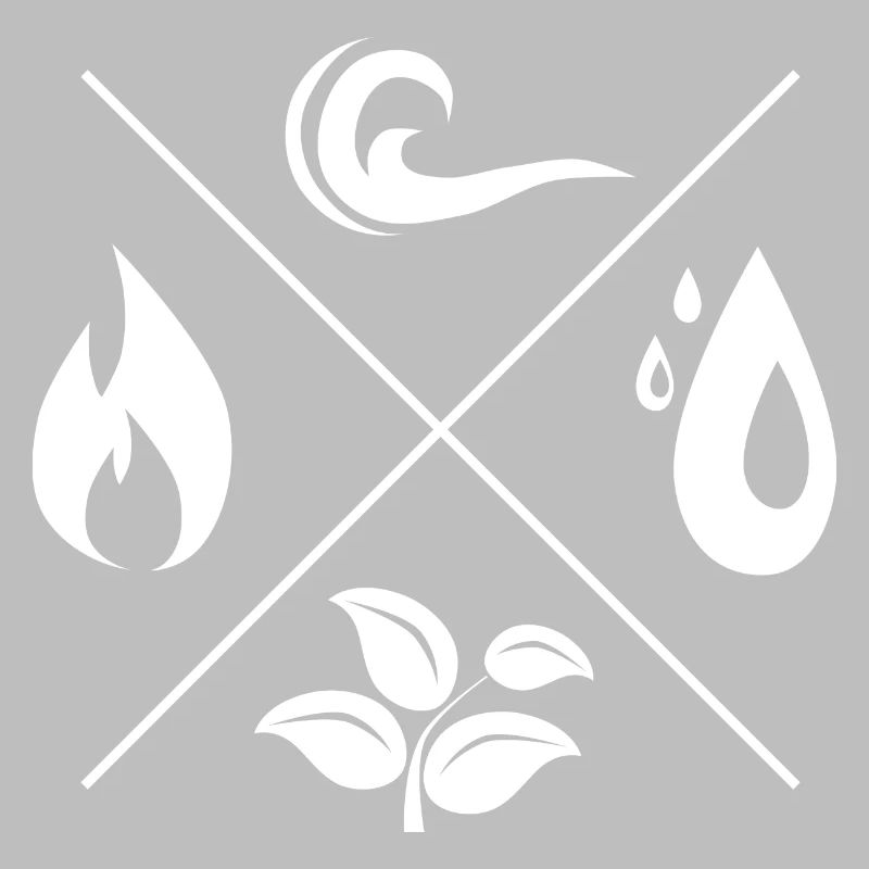 Les 4 éléments - feu, eau, terre, air
