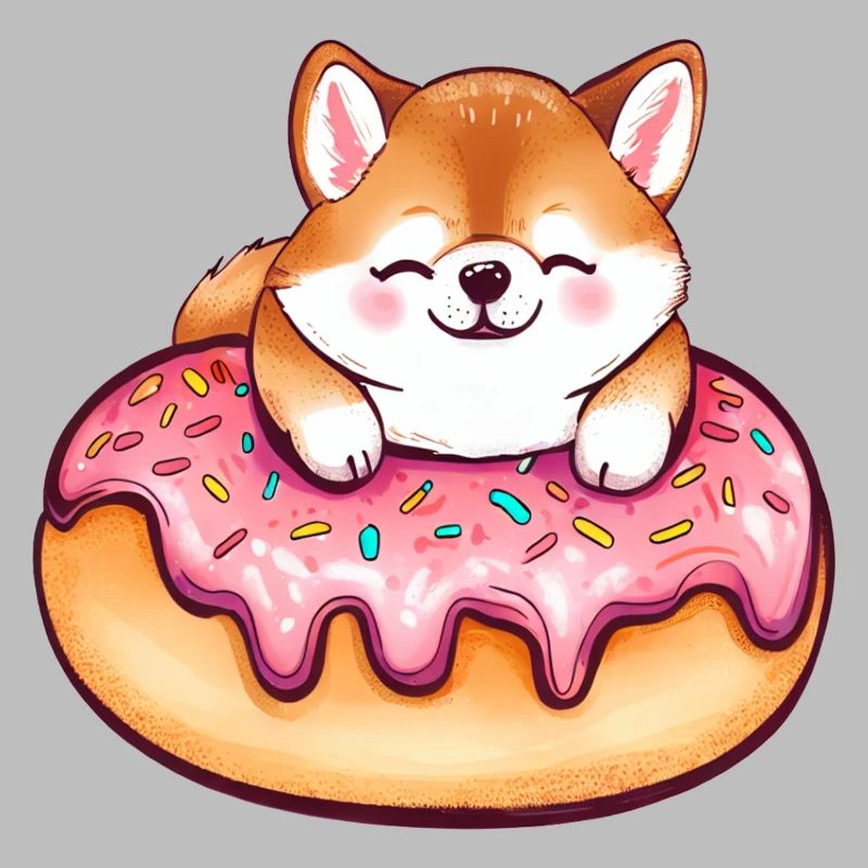 Le doux délice de beignets géant de Shiba Inu