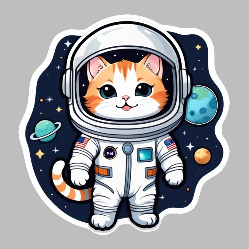 chat astronaute - espace