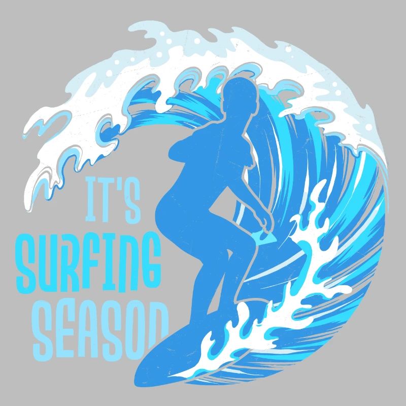 C’est la saison de surf Planche de surf Surfer Été