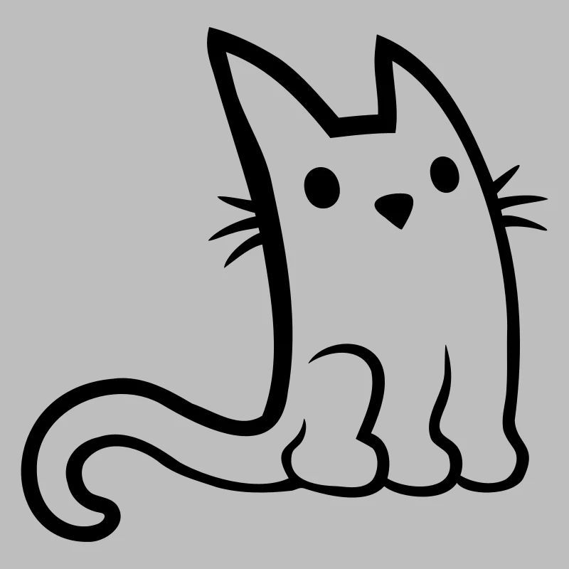 Petit chat assis mignon