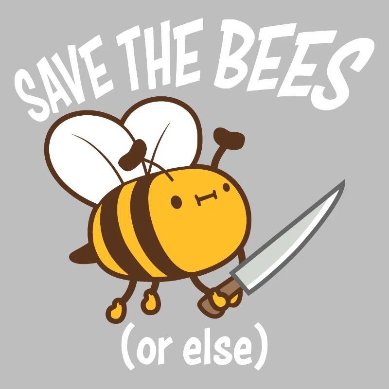 Rettet die Bienen oder sonst Messer Lustig Niedliche Biene Imker