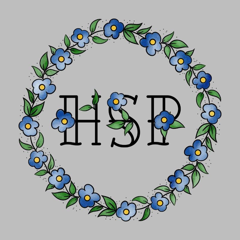 HSP - highly sensitive person forget-me-not frame