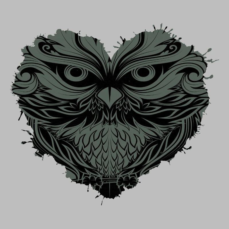 Eule "alte Eule" Eule im Herz