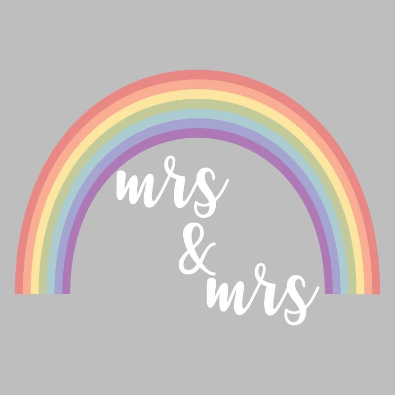 Rainbow Stripes Mrs et Mrs