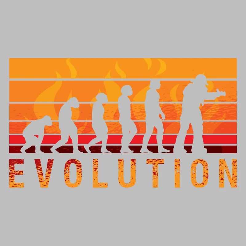 Evolution Pompier Rétro Métier de Pompier