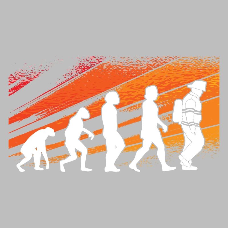 Evolution Firefighter Retro Firefighter Profession