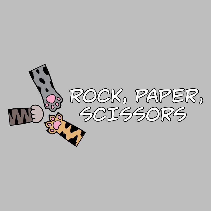 Mignon Kawaii Chat Patte Rock Papier Ciseaux Kitty Cat