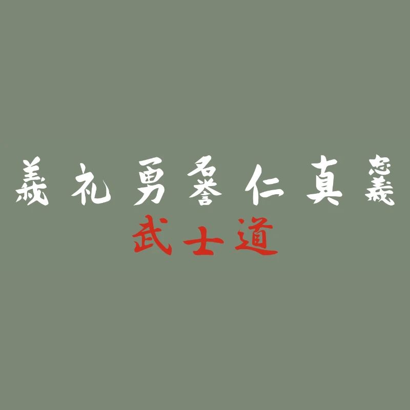 7 Tugenden eines Samurai MMA Samurai Geschenk