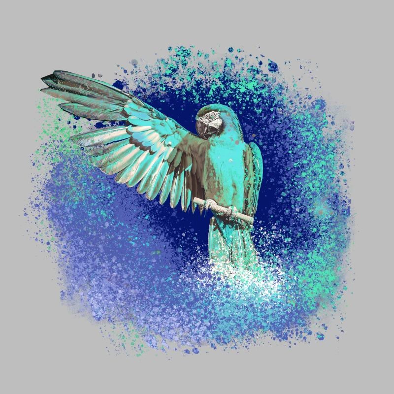 sittich ara,,vogel,graffiti,mint,blau,brush,spray