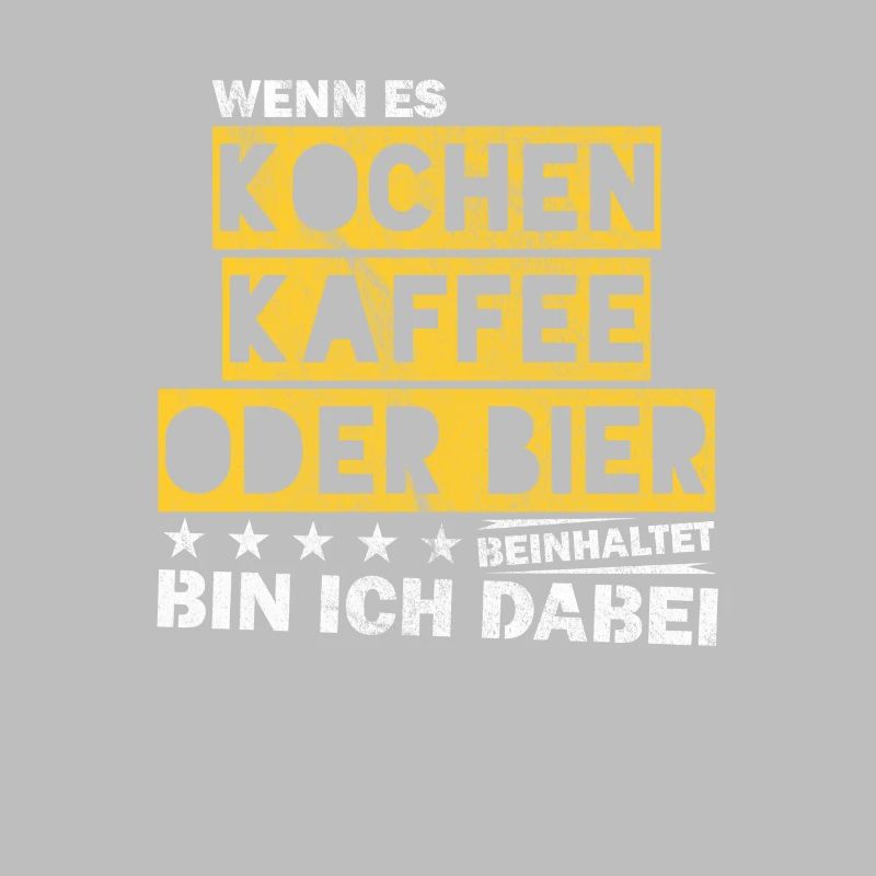 Kochen Kaffee oder Bier Junggesellenabschied