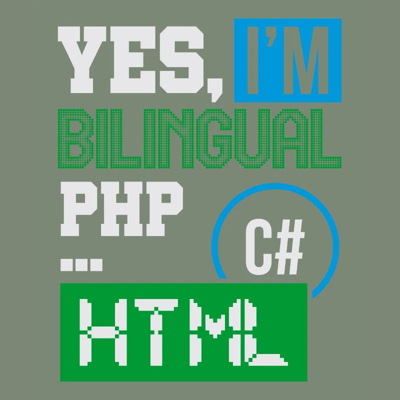 Programmeur informatique Humour Oui, je suis bilingue HTML