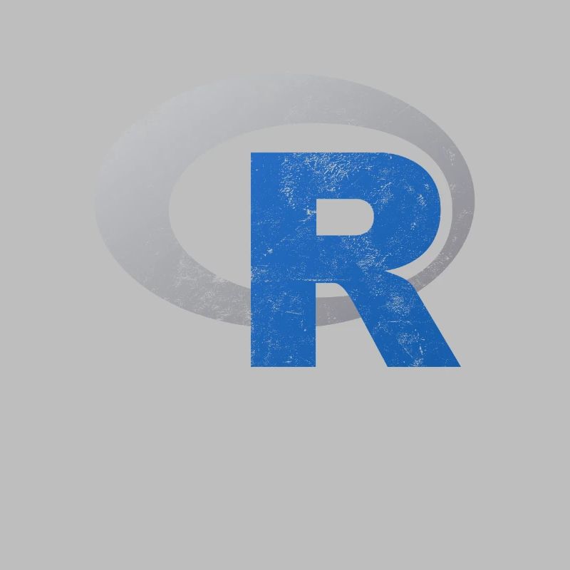 Programmation du logo R Design vieilli vieilli