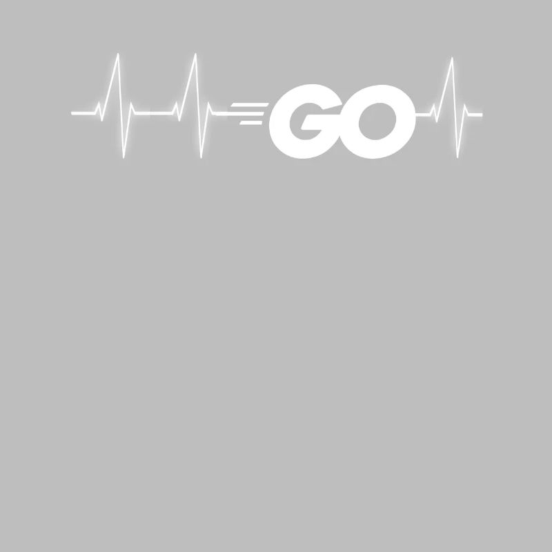 Langage de programmation Go avec logo Go en battement de cœur