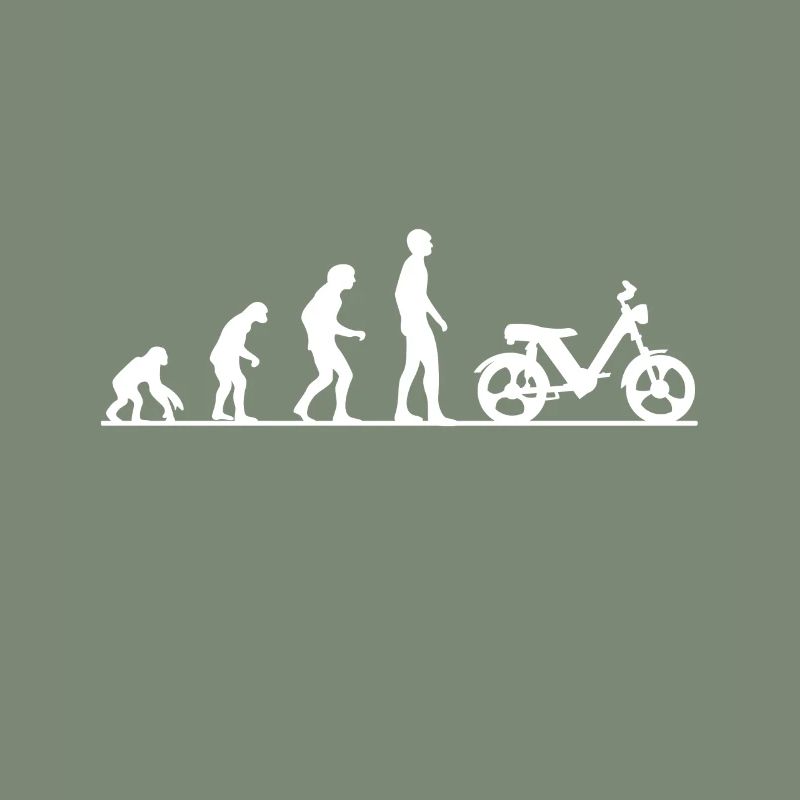 Evolution monkey human two-stroke driver moped Töffli