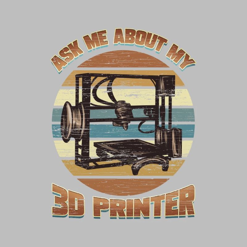 3D Nerd 3D Printer Retro Vintage Technology Printer
