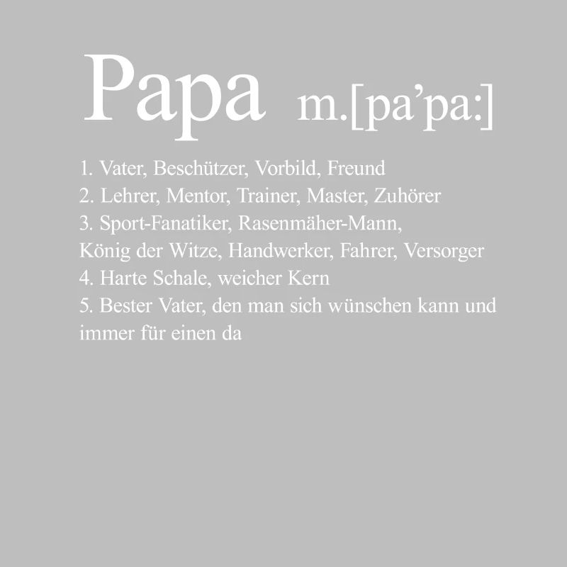 Vater Vatertag Papa Daddy Dad Ehemann Ehe Geschenk