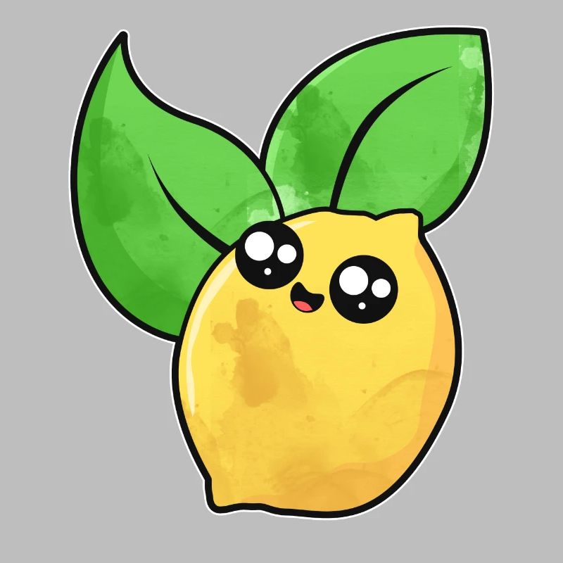 Visage de citron mignon