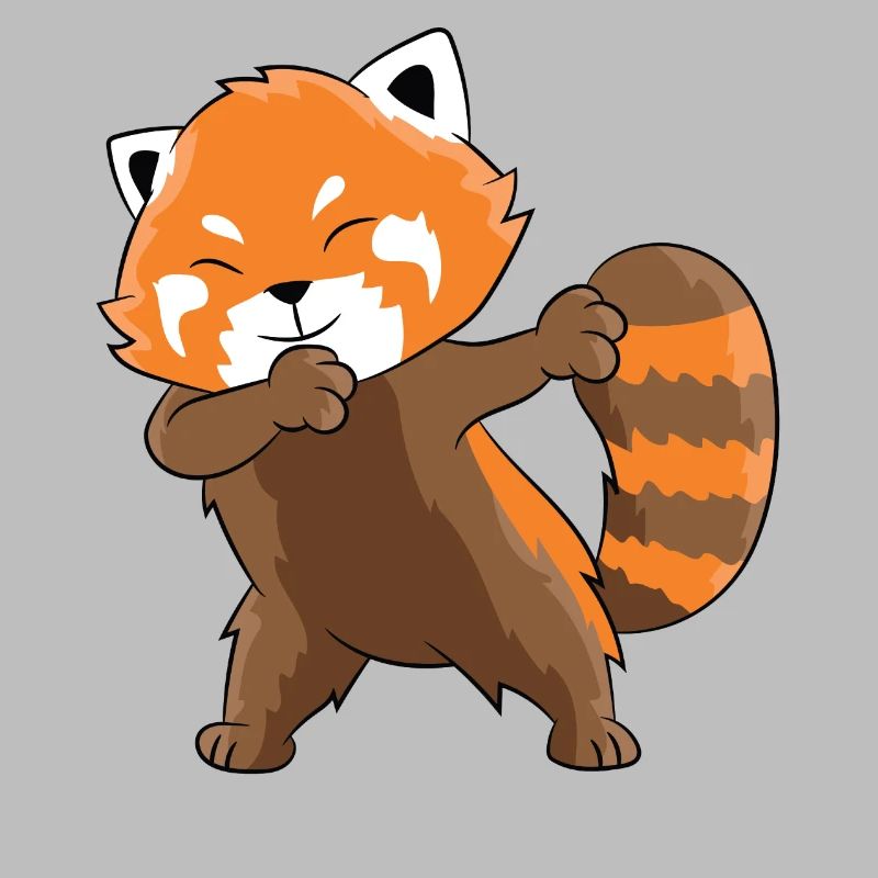 Dabbender Panda Rouge Dabbing Red Panda