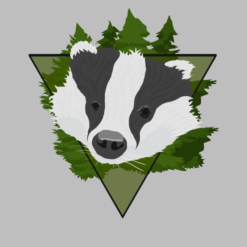 Dachs im Wald - Frechdachs Comicstil Geschenkidee