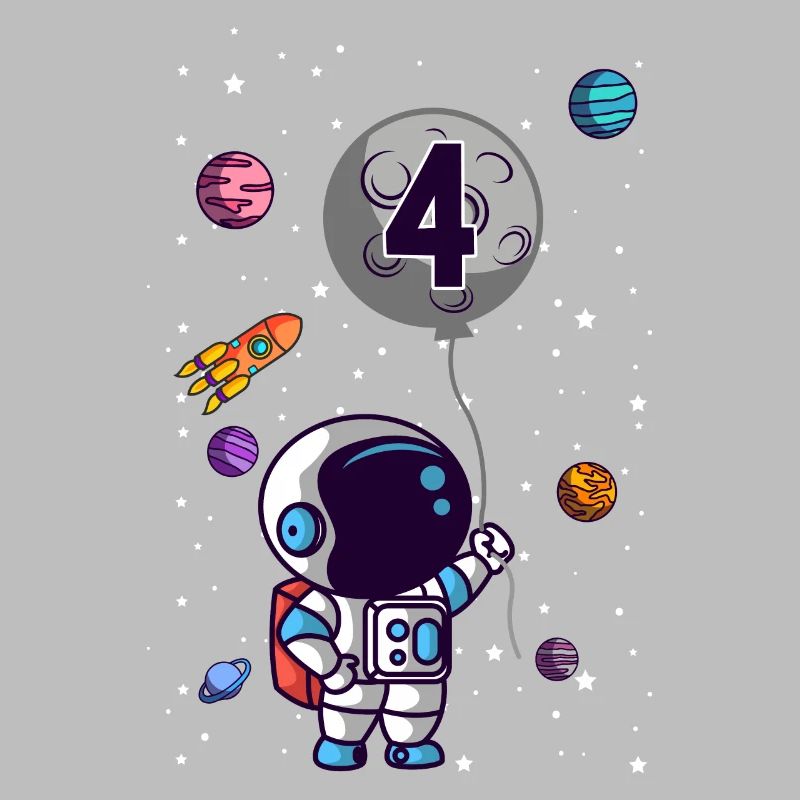 Astronaute 4e anniversaire de l'espace extra-atmosphérique pour garçon