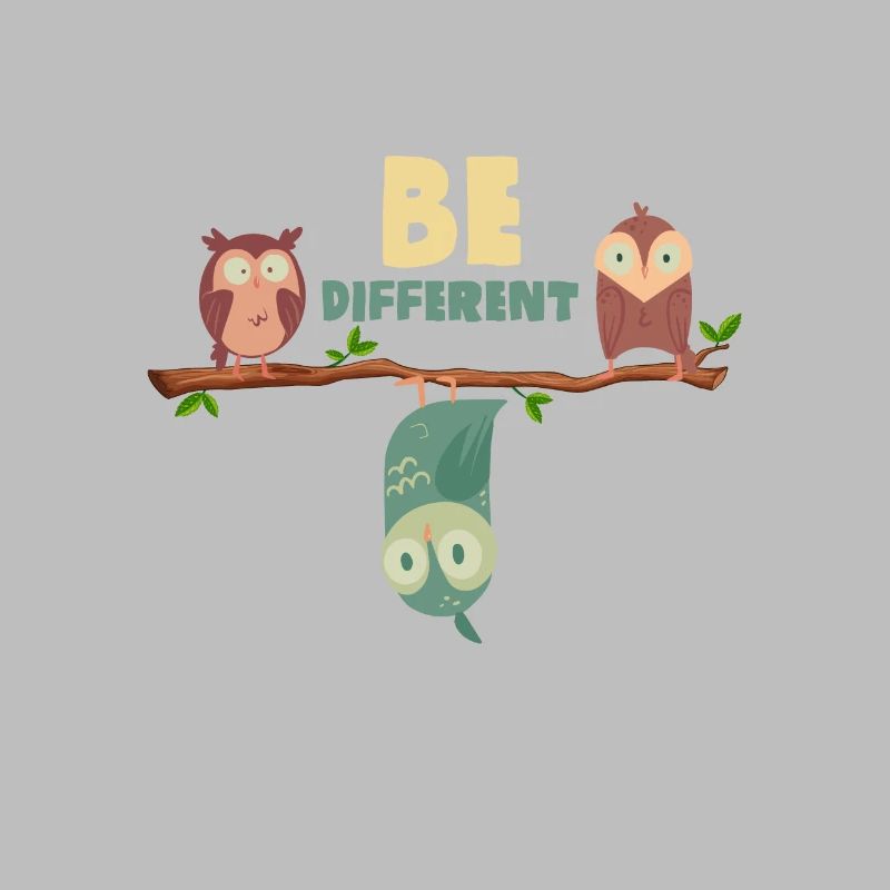 Be Different Eule Spruch Eulen Eulenliebhaber Fun