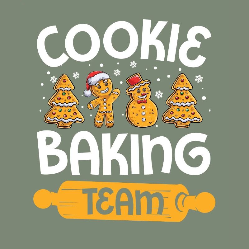 Back Team Bakers Christmas Cookie Baking Gingerbread