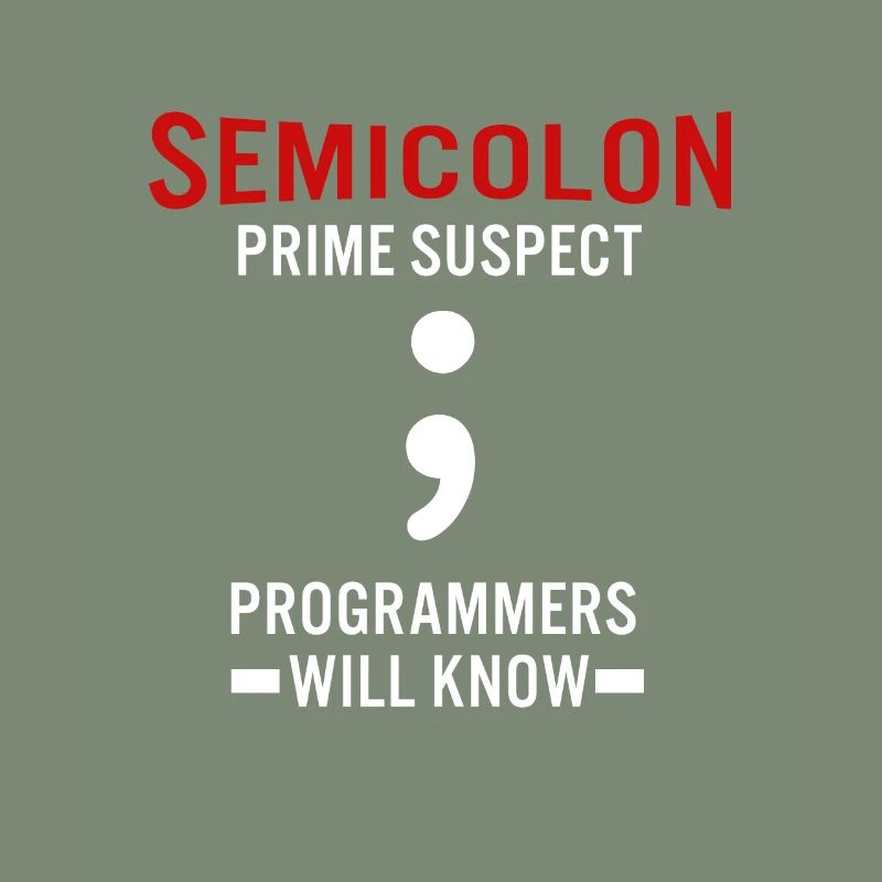 Coder Coding Semicolon Programmierer Computerfreak