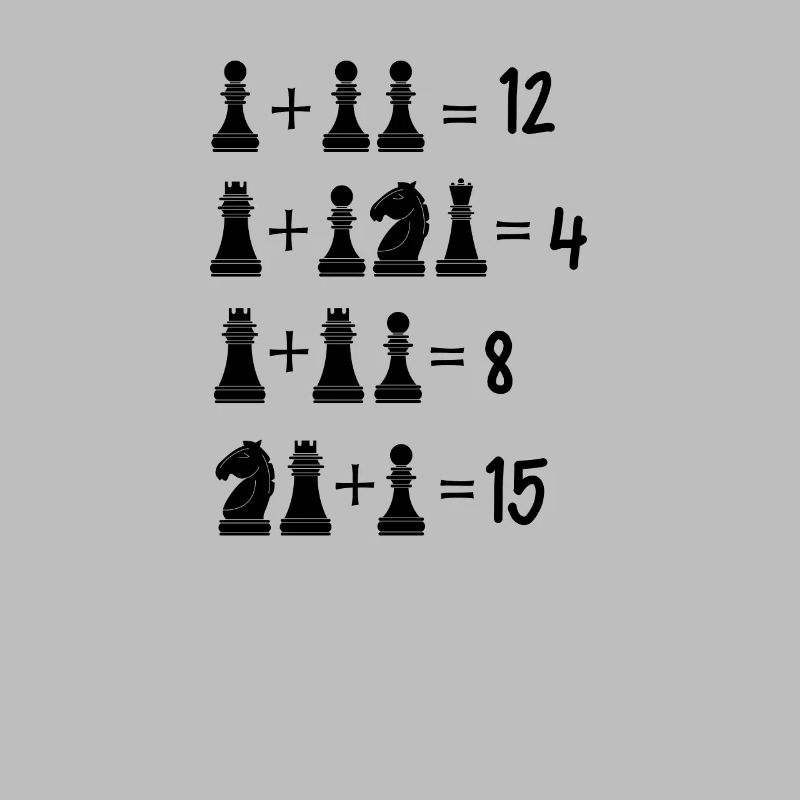 Funny Chess Brain Teaser arithmetic Task Chess Game