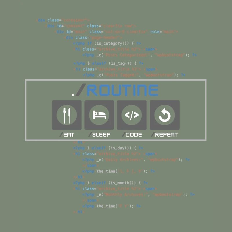 Manger, dormir, coder, répéter, une routine de développeur