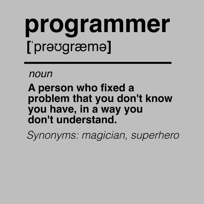 Funny software developer engineer programmer