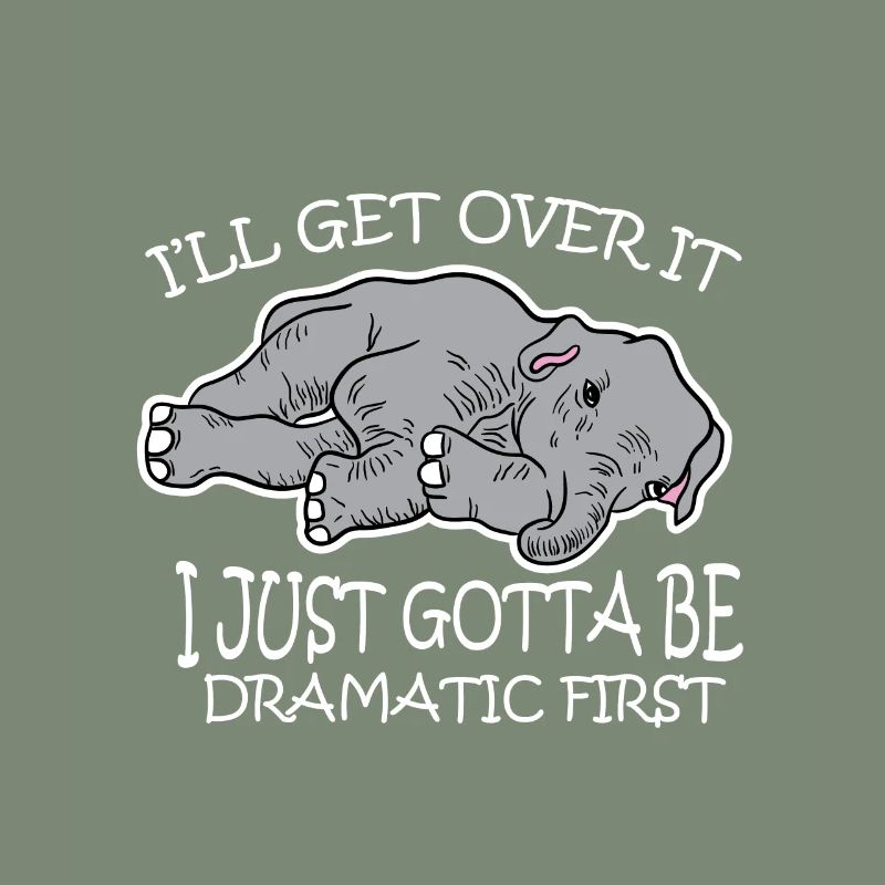 Dramatic Elefant Müde Bockig