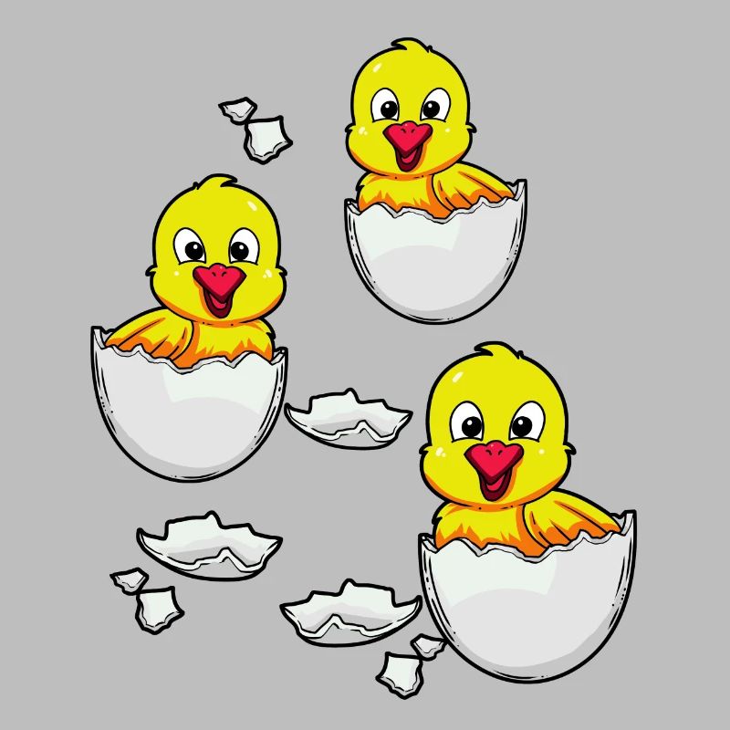 Eggshell chick Easter chicken farm egg