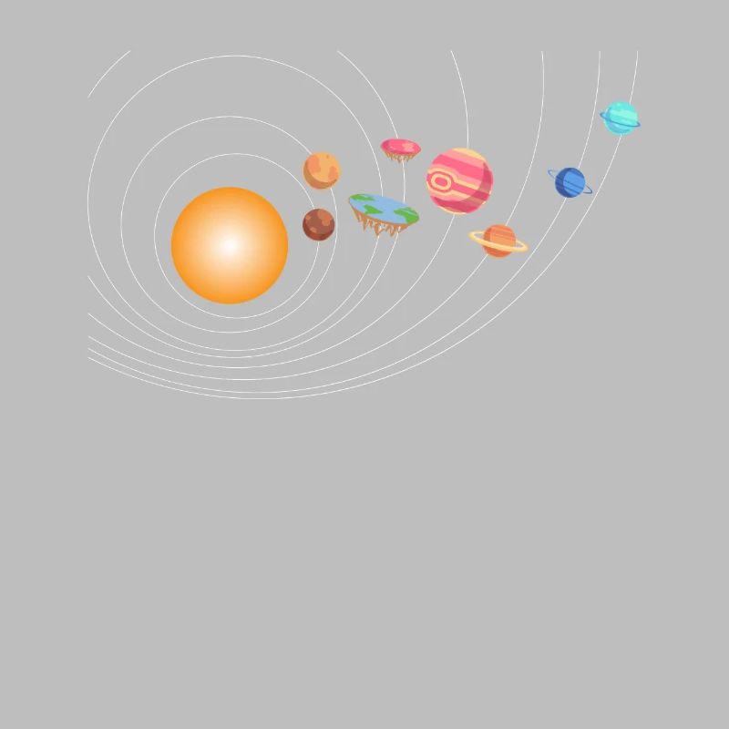 Outer Space Funny Flat Earth Science Planets