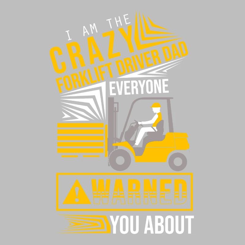 Crazy forklift driver Dad at work