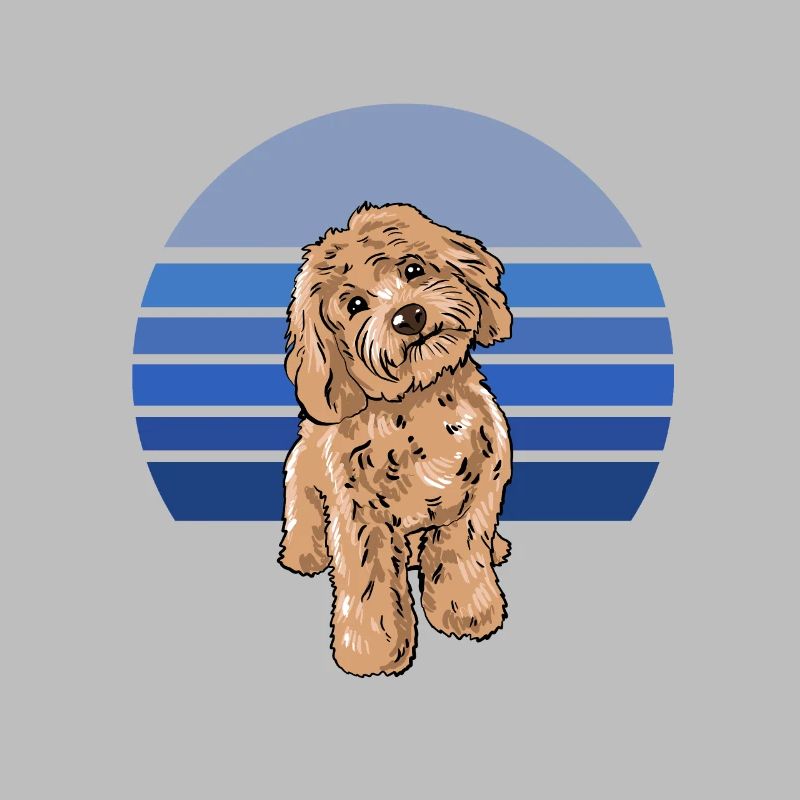 Cockapoo Bleu Rétro