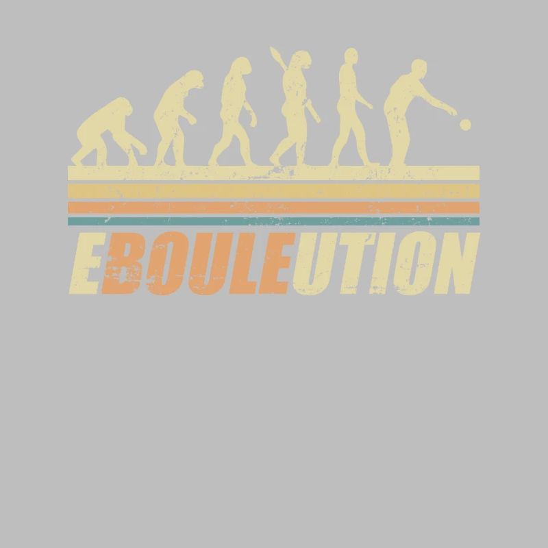 Boule player motif EBouleution monkey man