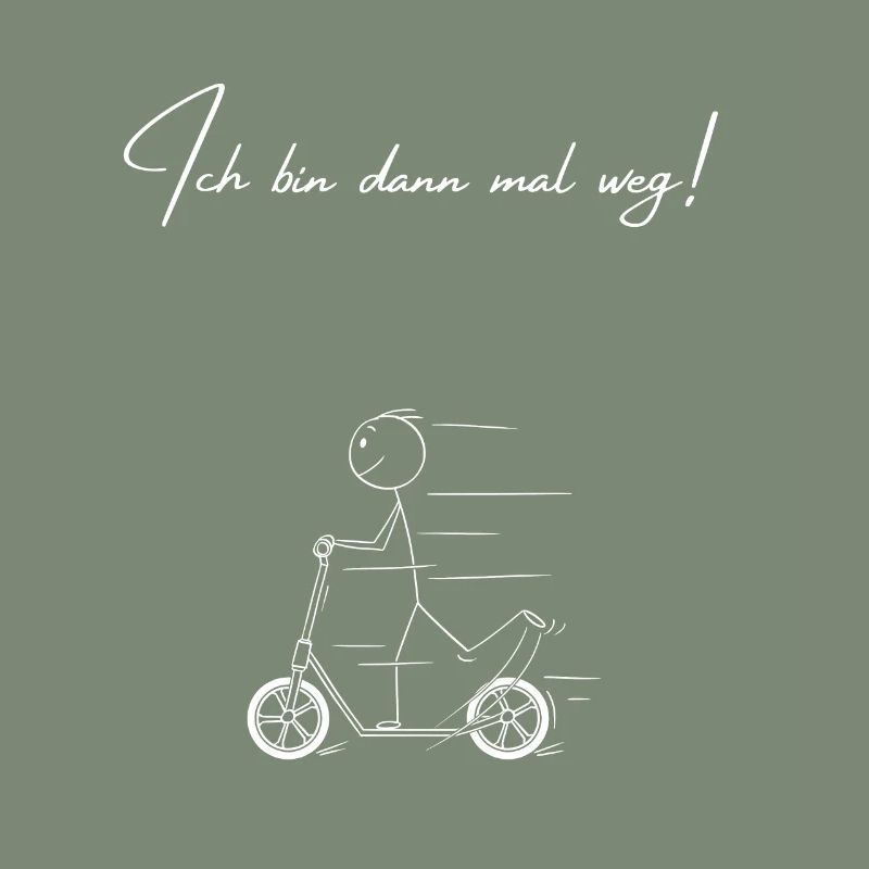Ich bin dann mal weg - Tretroller Rollerfahrer