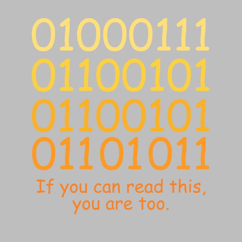 Conception de code binaire de code amusant pour les geeks nerds