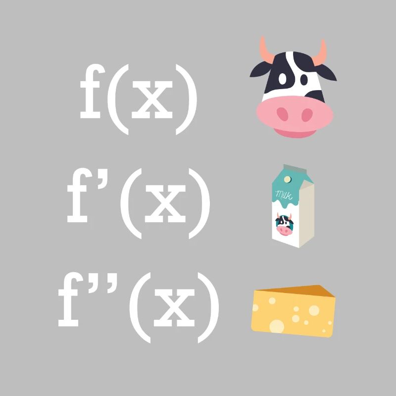 Facture infinitésimale vache fromage lait prof de maths